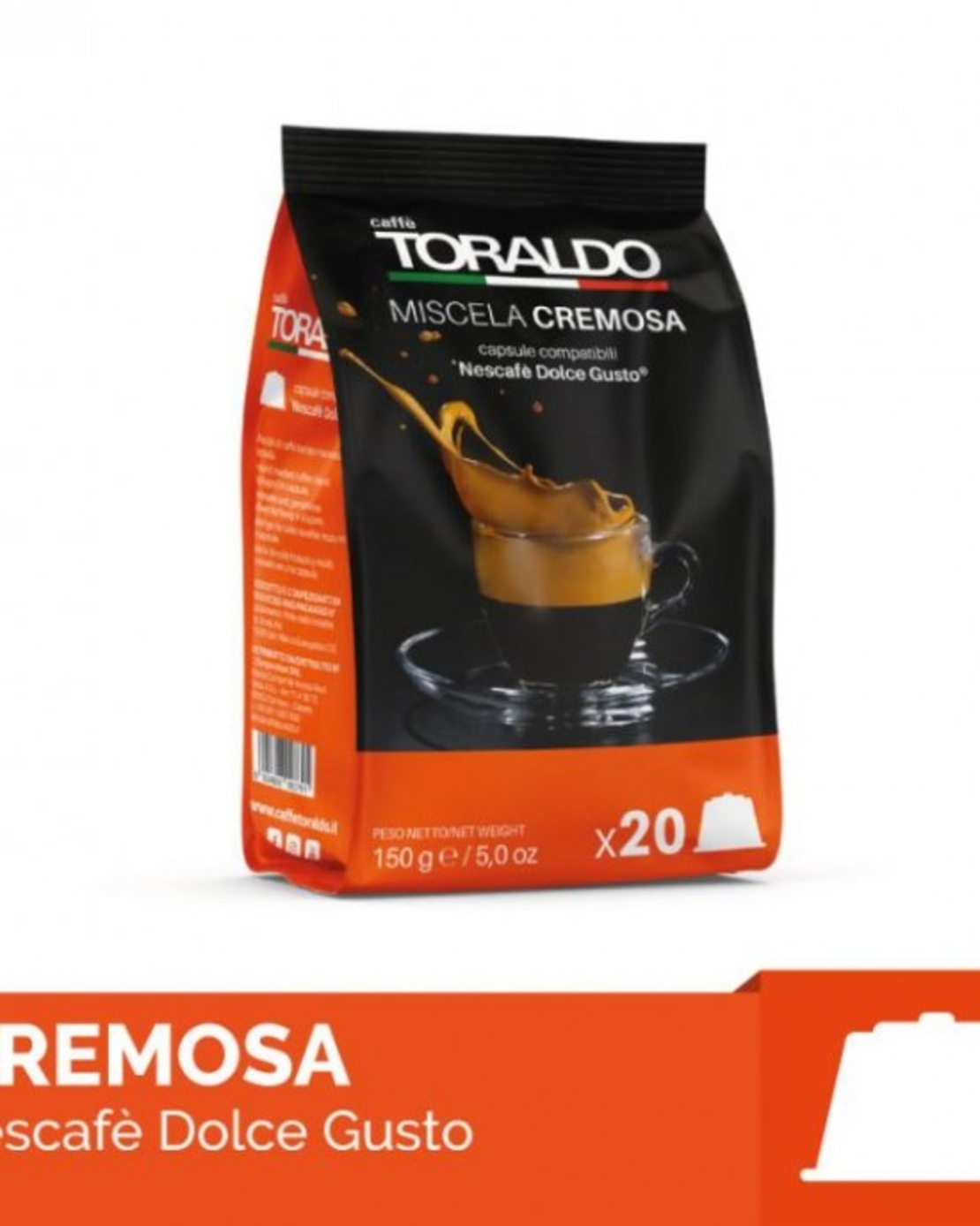 Toraldo Cremosa 20 бр. съвместими с Dolce Gusto