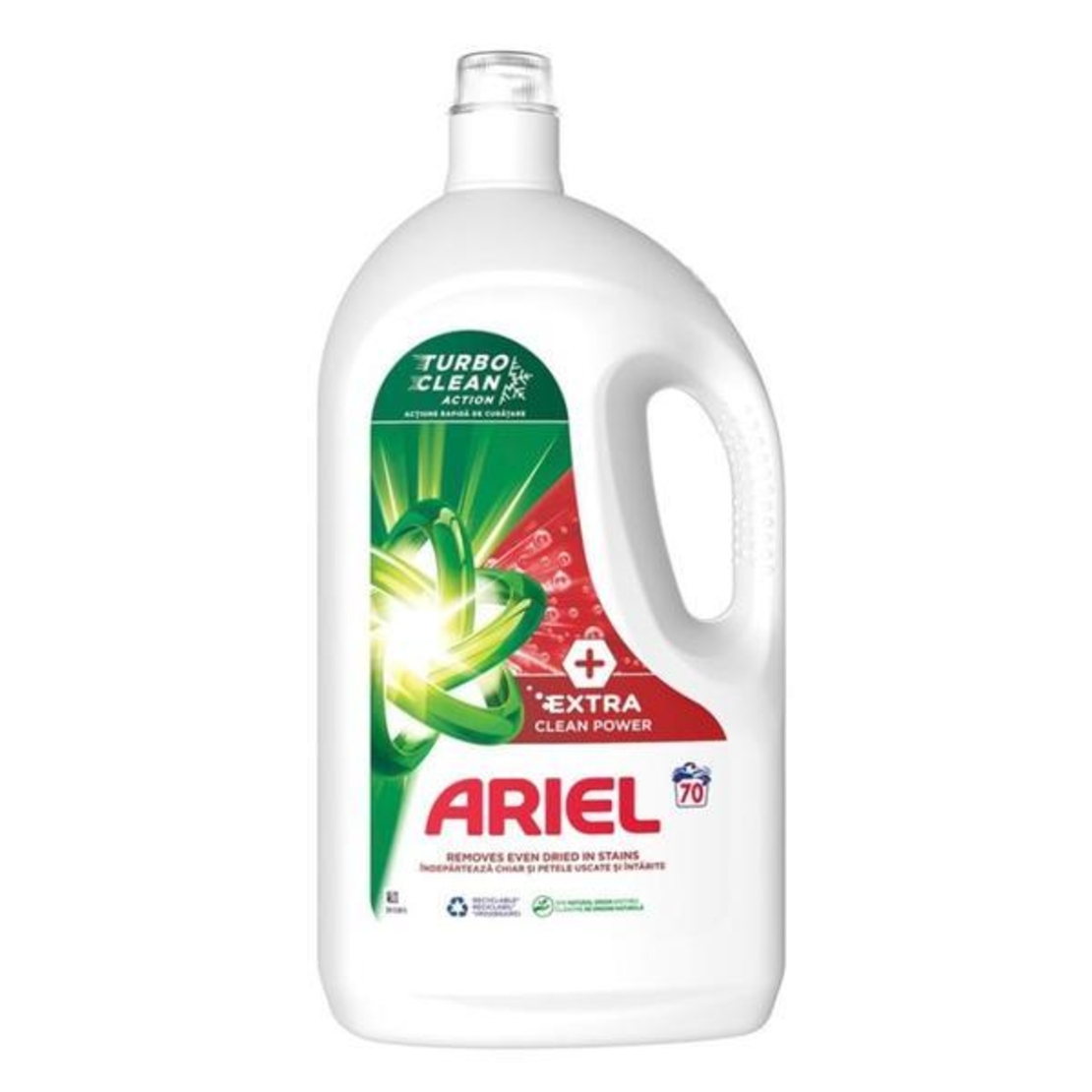 Течен перилен препарат Ariel +Extra Clean Power, 70 пранета, 3.5 л