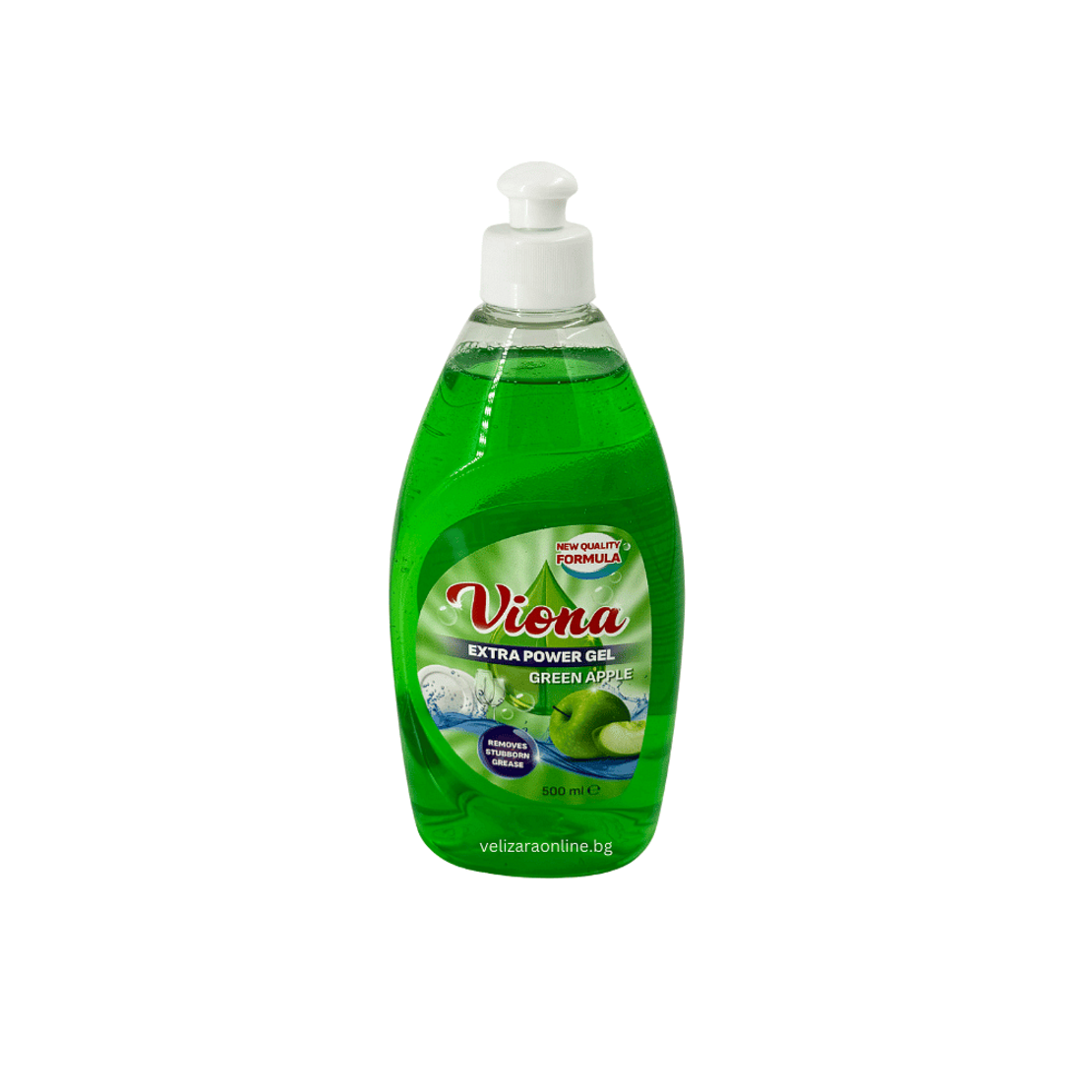 Препарат за съдове ВИОНА Extra Power Gel, Green Apple, 0.500мл.