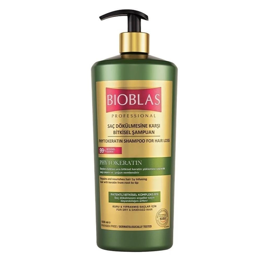 BIOBLAS Шампоан против косопад Фитокератин, 1L