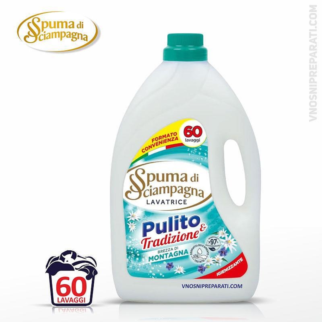 Spuma di Sciampagna Pulito e tradizione brezza di Montagna препарат за пране 60 пр