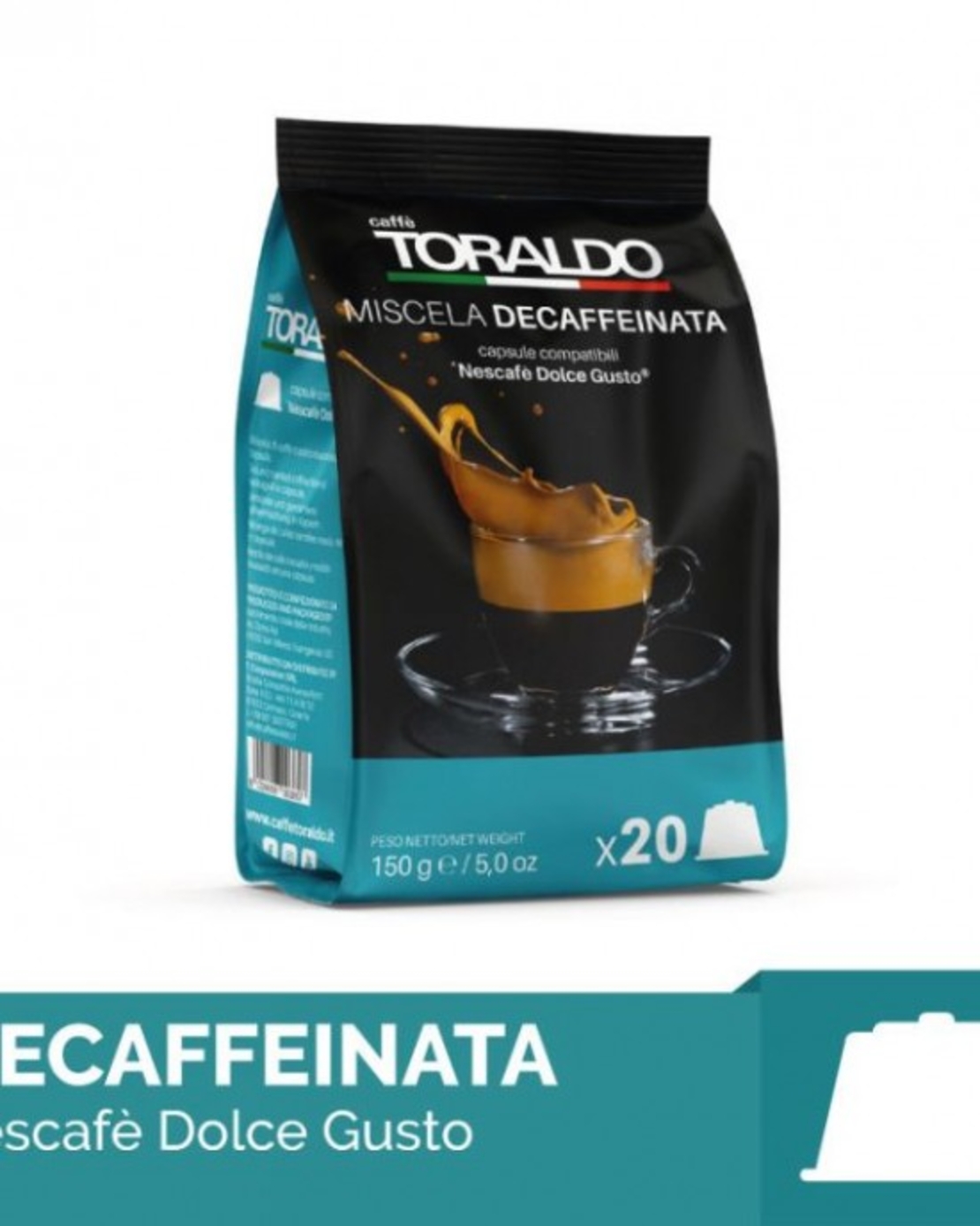 Toraldo Decaffeinato 20 бр. съвместими с Dolce Gusto