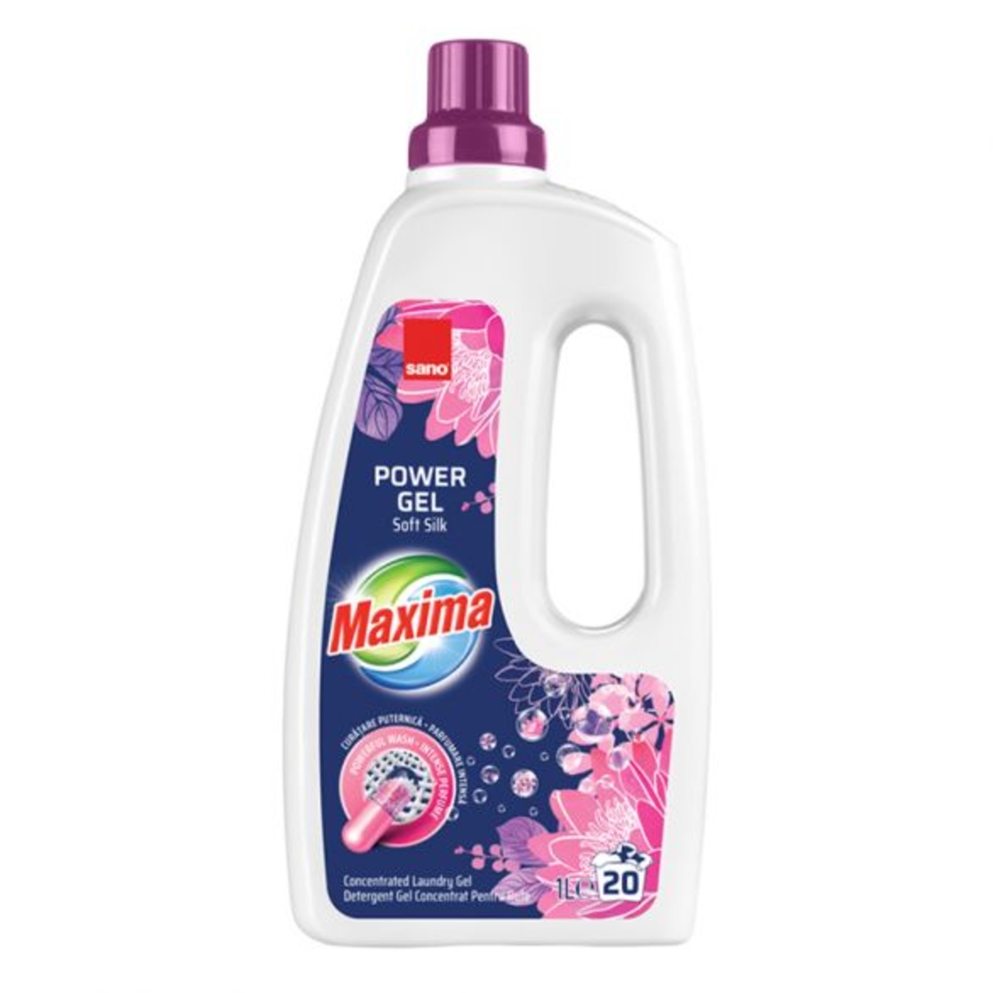 SANO MAXIMA SOFT SILK Гел за пране, 20 пранета, 1 литър.