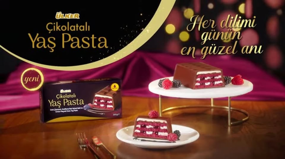 ÜLKER - Yaş Pasta-шоколадова тора-червено кадифе и сос от горски плодове - 395g.