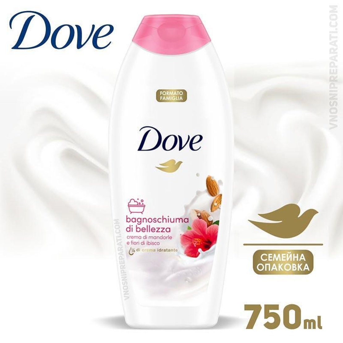 Dove Crema di Mandorle e Fiori di Ibisco душ гел 750 мл