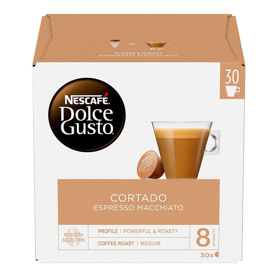 Кафе капсули NESCAFE Dolce Gusto Cortado Espresso Macchiato 30 бр.