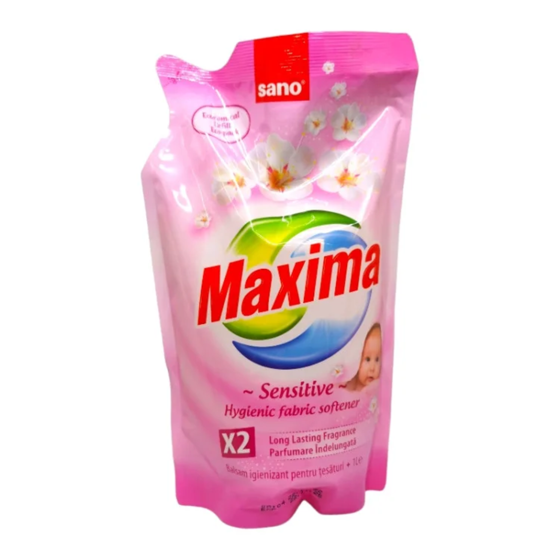 SANO maxima омекотител плик 1000мл, Sensitive