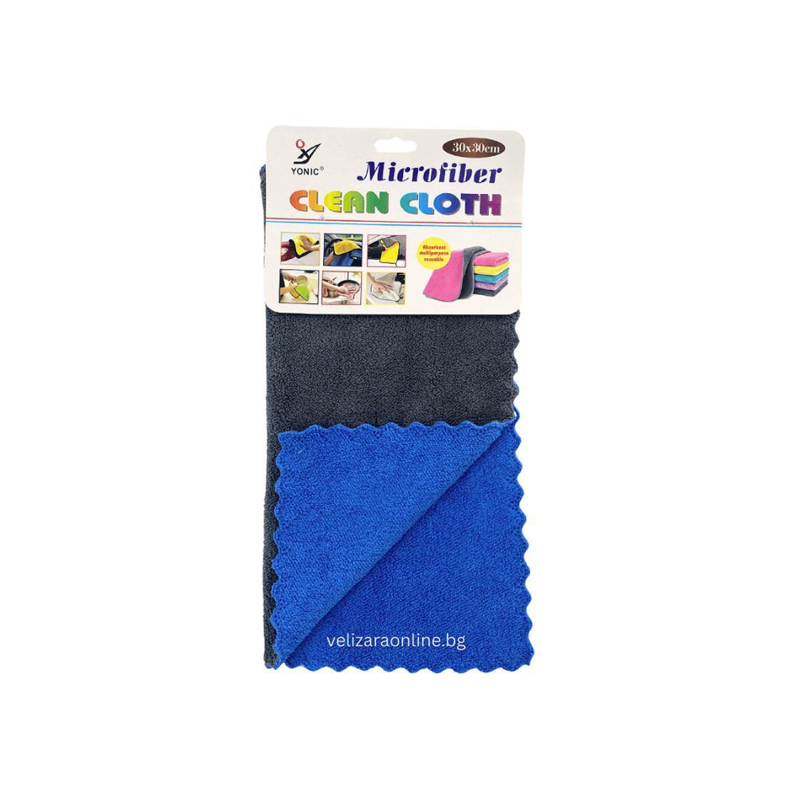 Кърпи микрофибър абсорбент двуцветни ZIG-ZAG, 30х30см., Z-329.