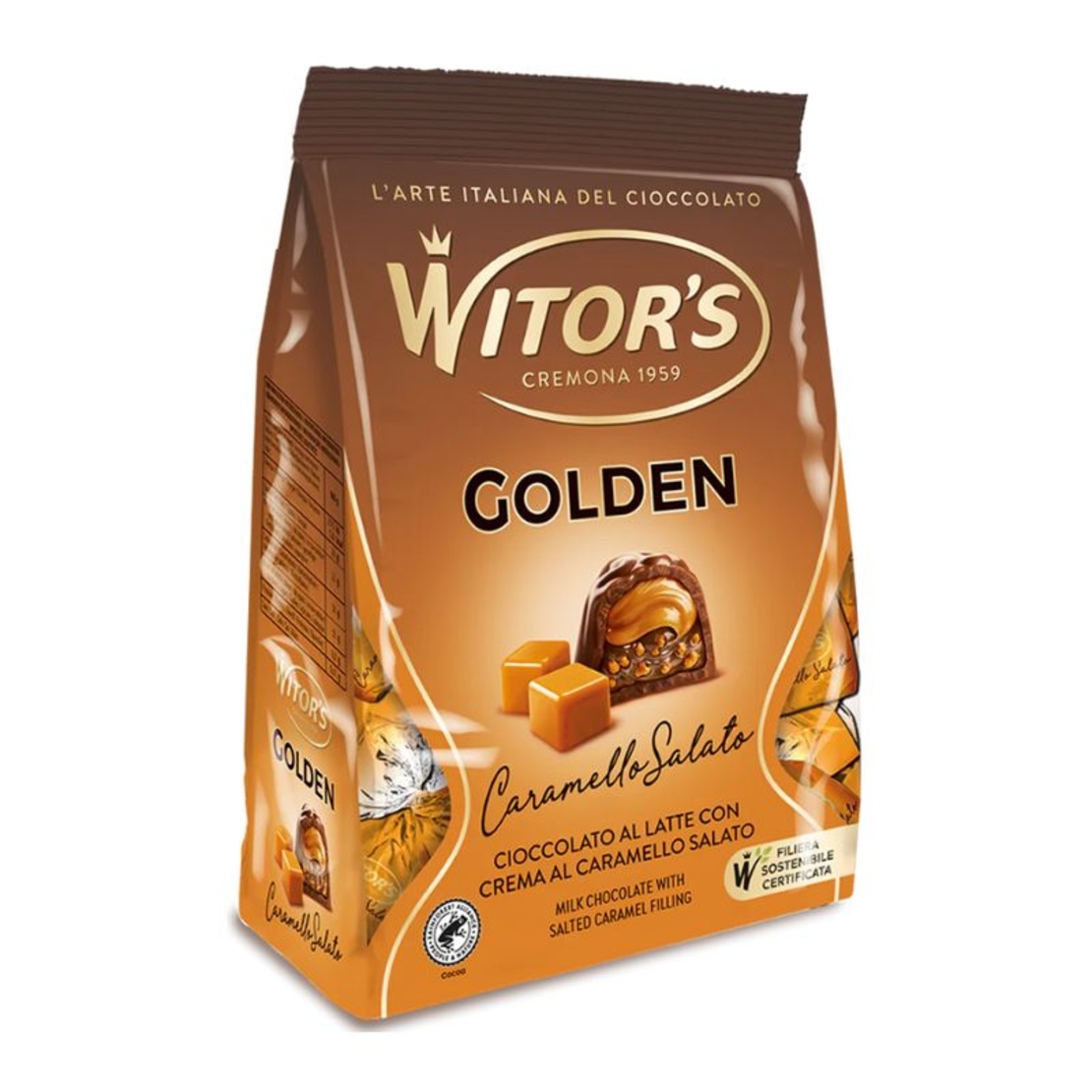 бонбони шоколадови Witors Golden Caramelo Salato солен карамел 200гр