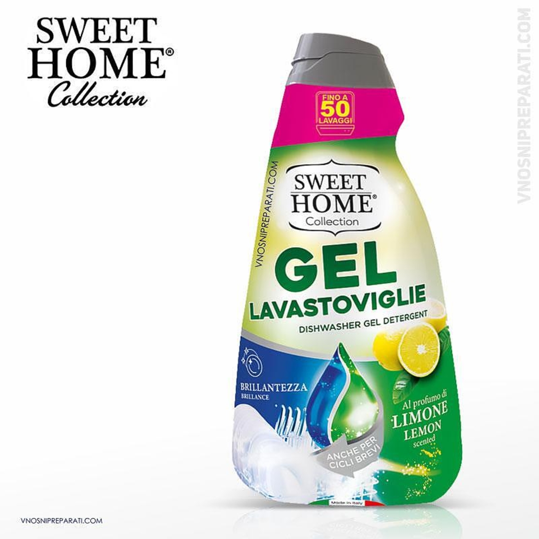 Sweet Home gel Lavastoviglie Limone гел за съдомиялна 50 дози