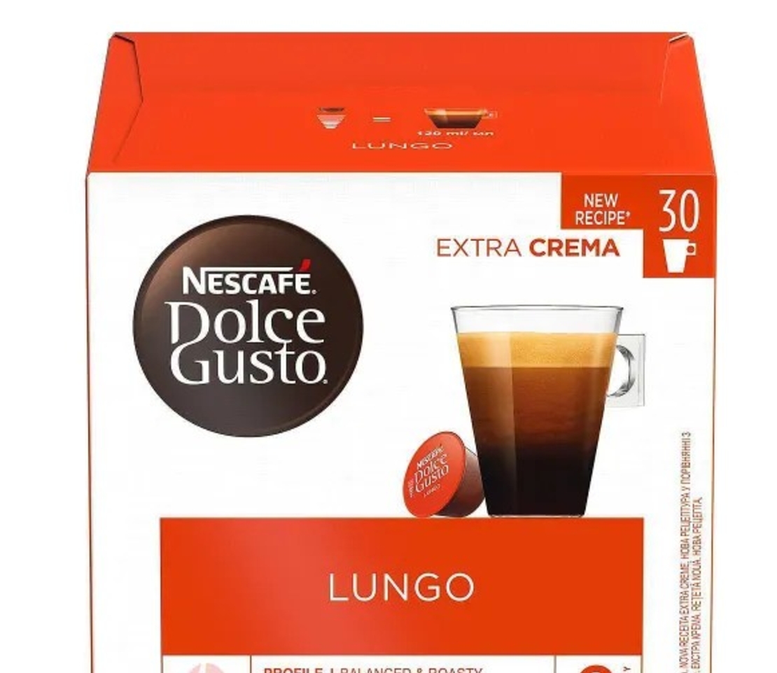 Кафе капсули NESCAFÉ Dolce Gusto Extra Crema Lungo 30 бр.