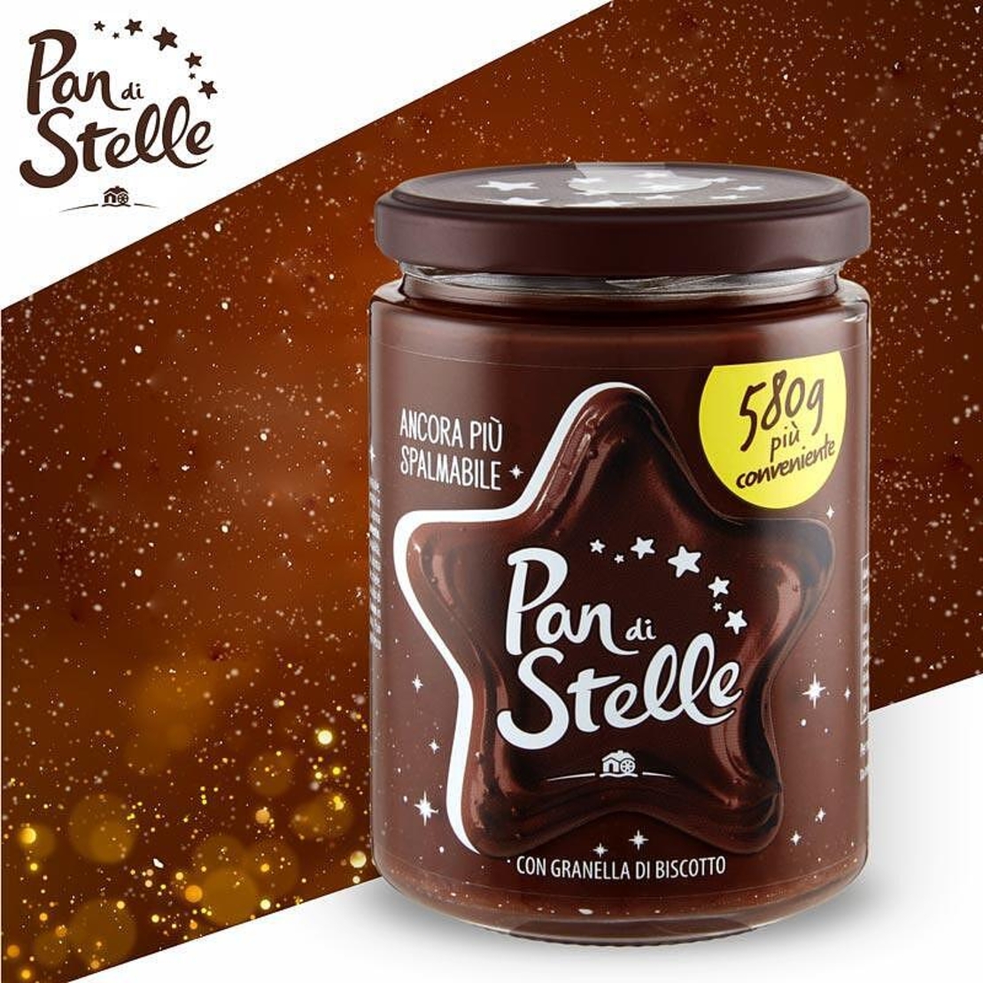 Течен шоколад с лешници Pan di Stelle 580 гр