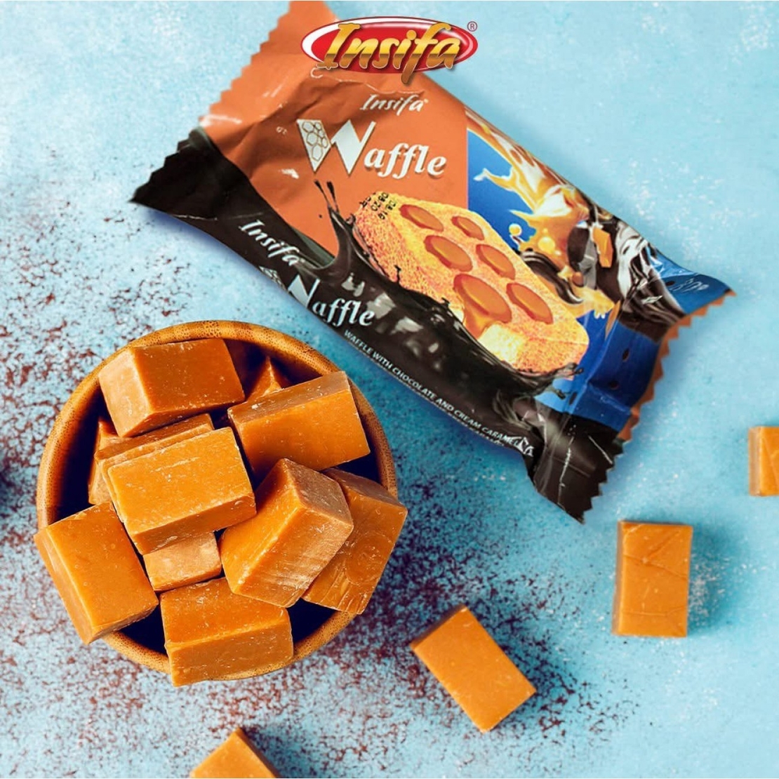 ИНСИФА ВАФЪЛС КАРАМЕЛ-45ГР