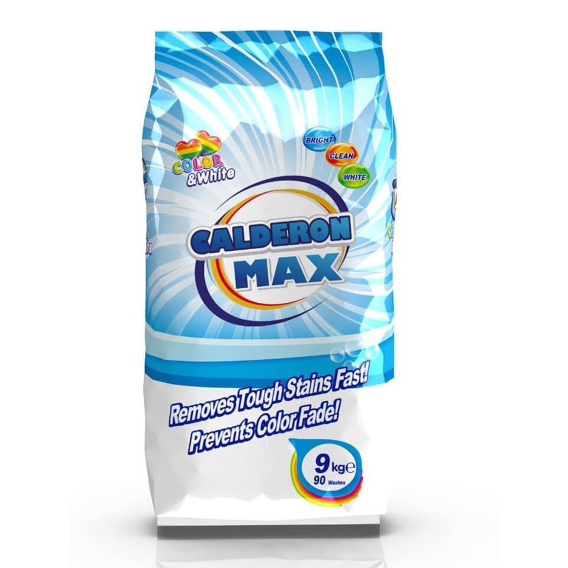 Прах за пране Calderon Max Color & White, 90 пранета, 9 кг