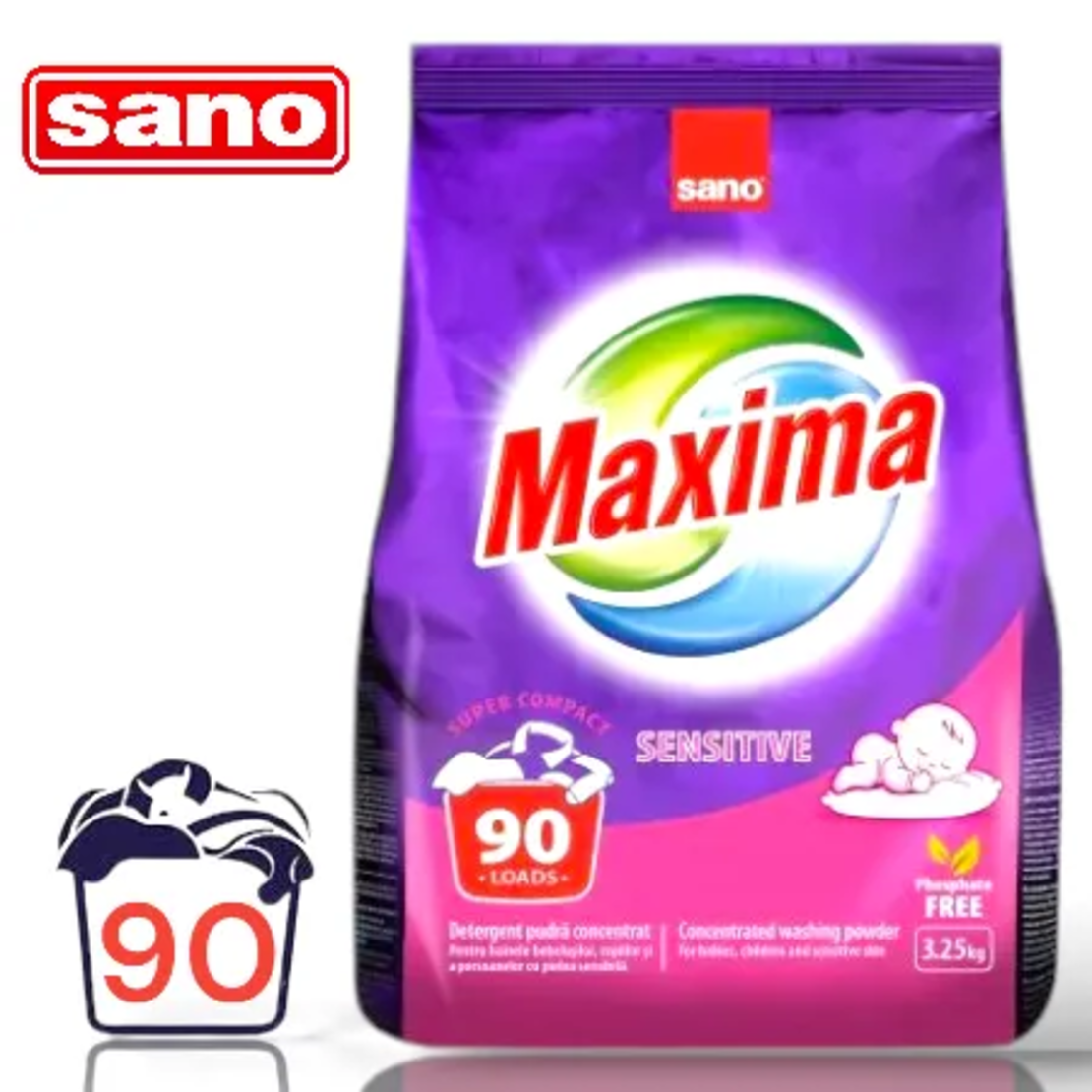 Sano Maxima Sensitive Сух прах 3.250кг 90пр