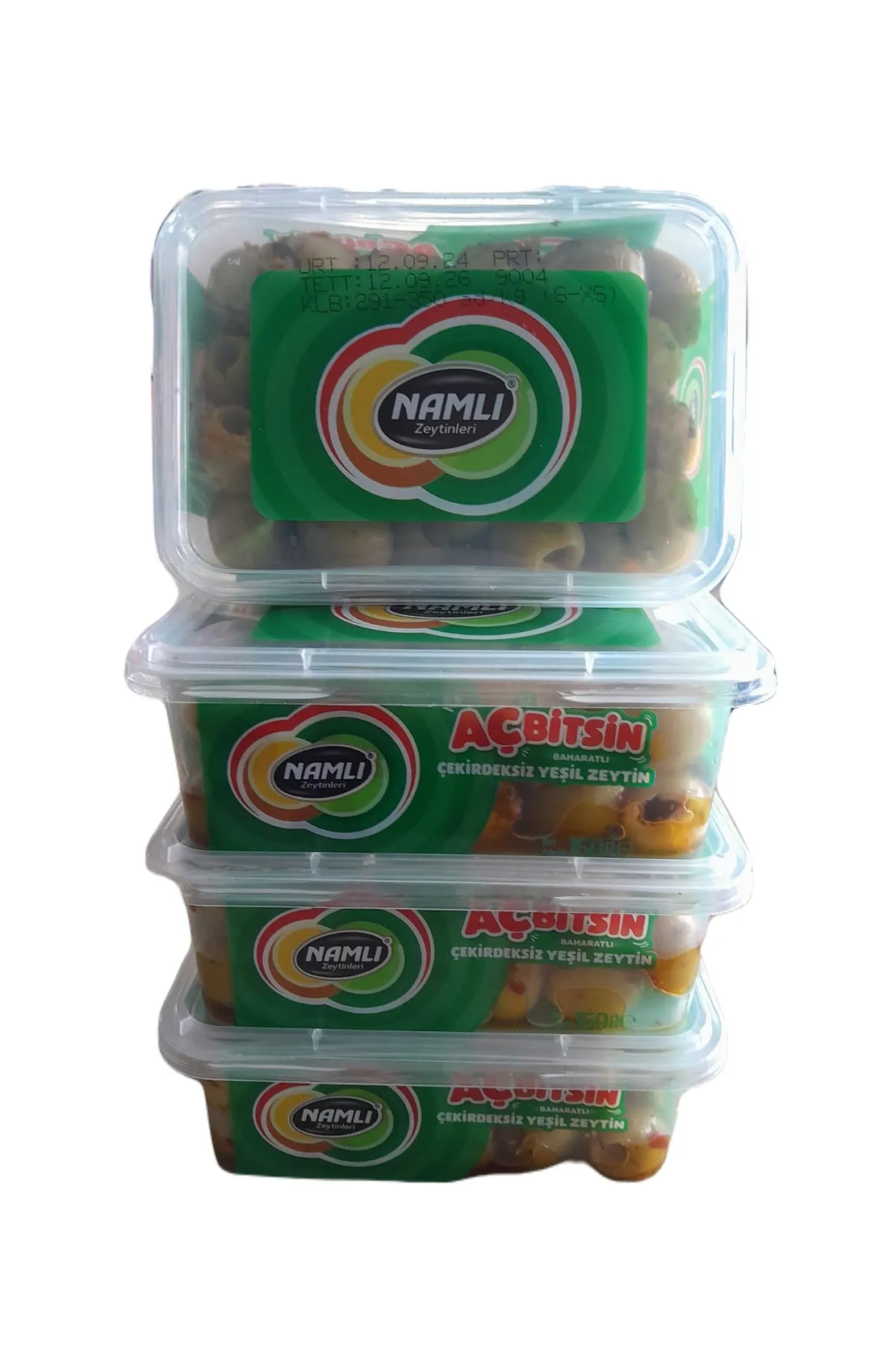 Namlı Namlı Aç Bitsin Пикантни зелени маслини без костилка 150 гр