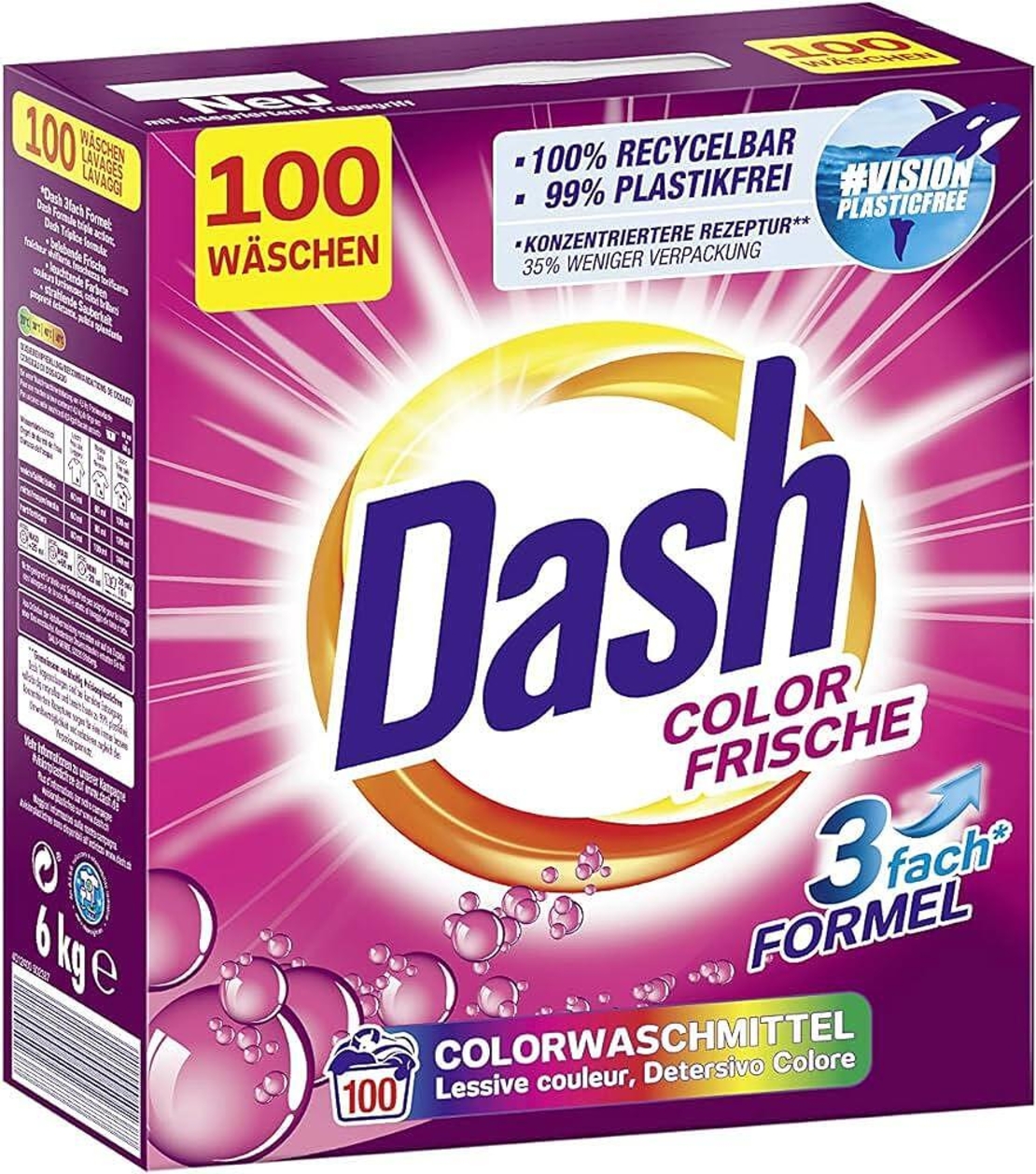 Прах DASH 6кг 100п за цветно