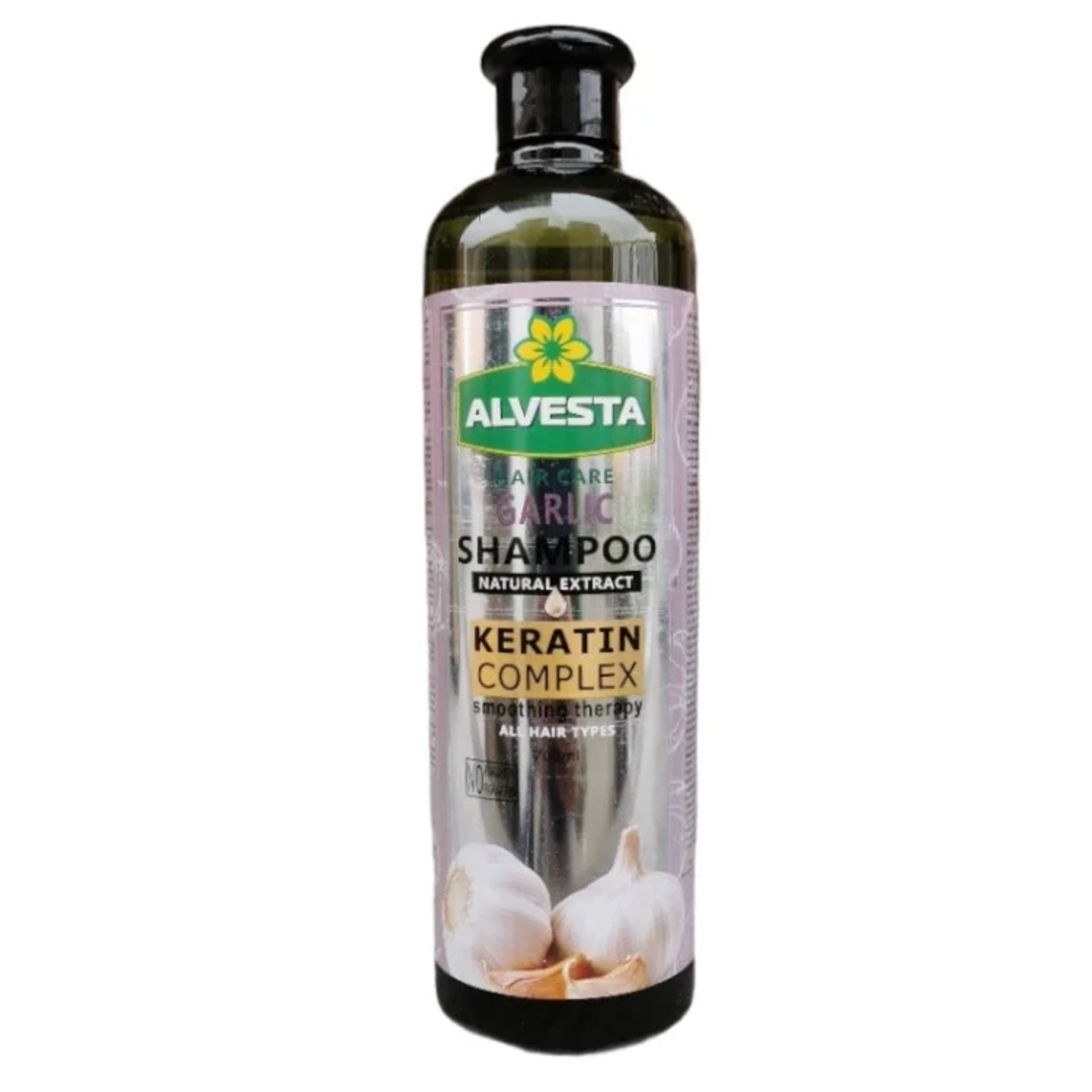 ALVESTA шампоан за коса, Keratin complex, Чесън, Против косопад за бърз растеж, 700мл