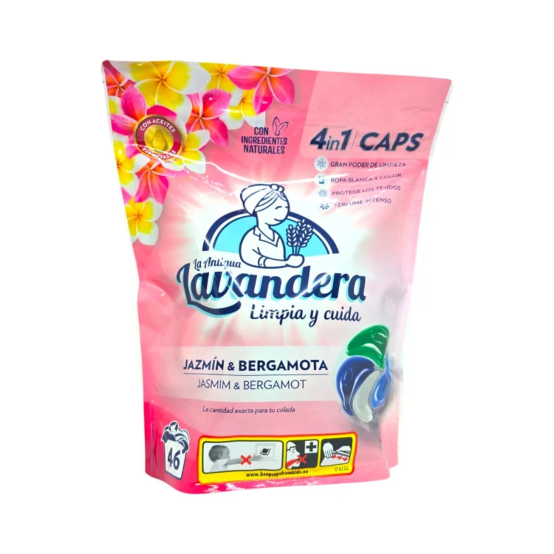 LAVANDERA капсули за пране, 46 броя, 4in1, Универсално пране, Floral