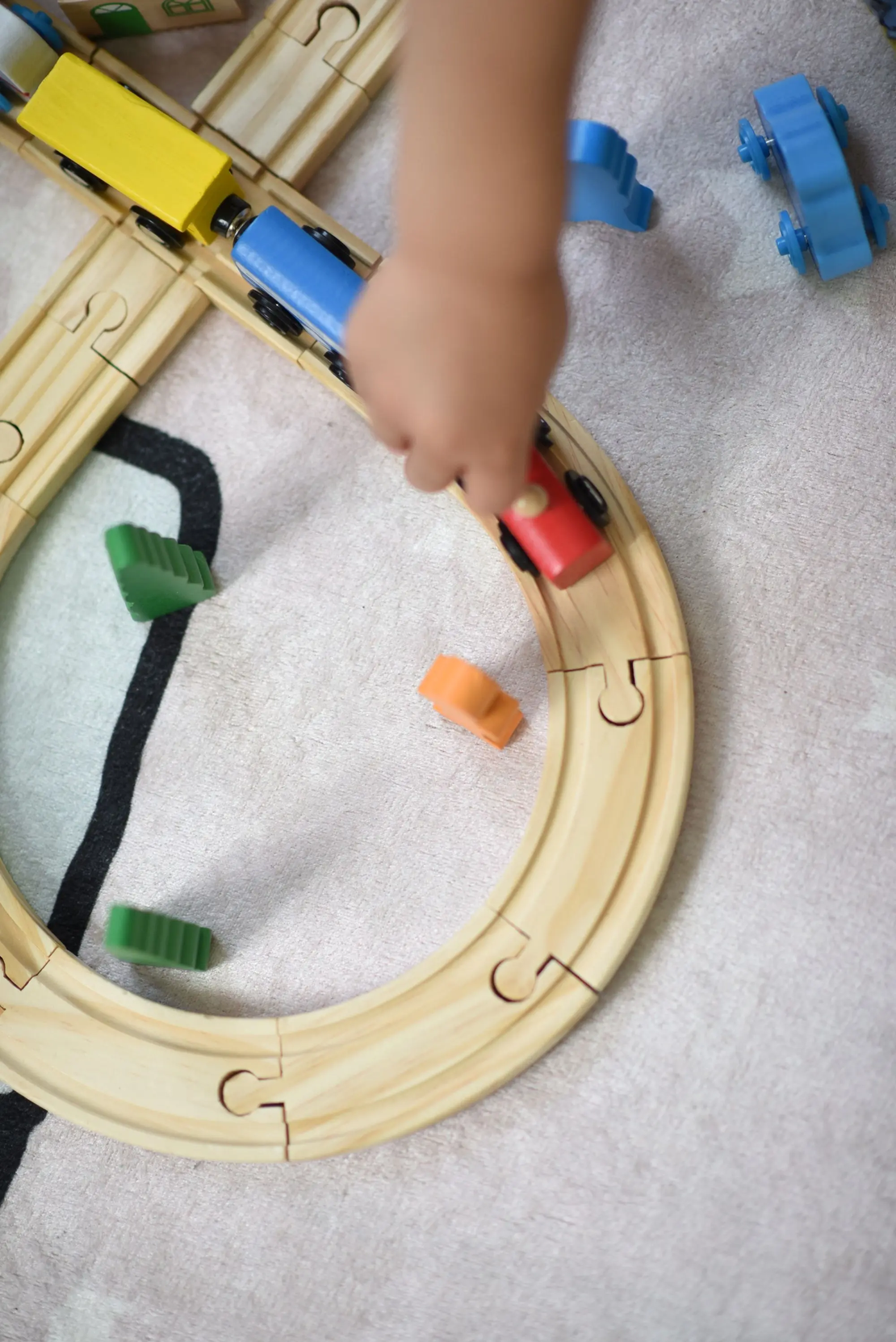 Дървен комплект за игра - влакче