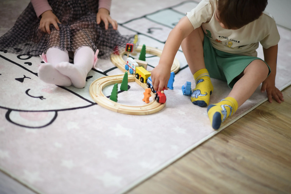 Дървен комплект за игра - влакче