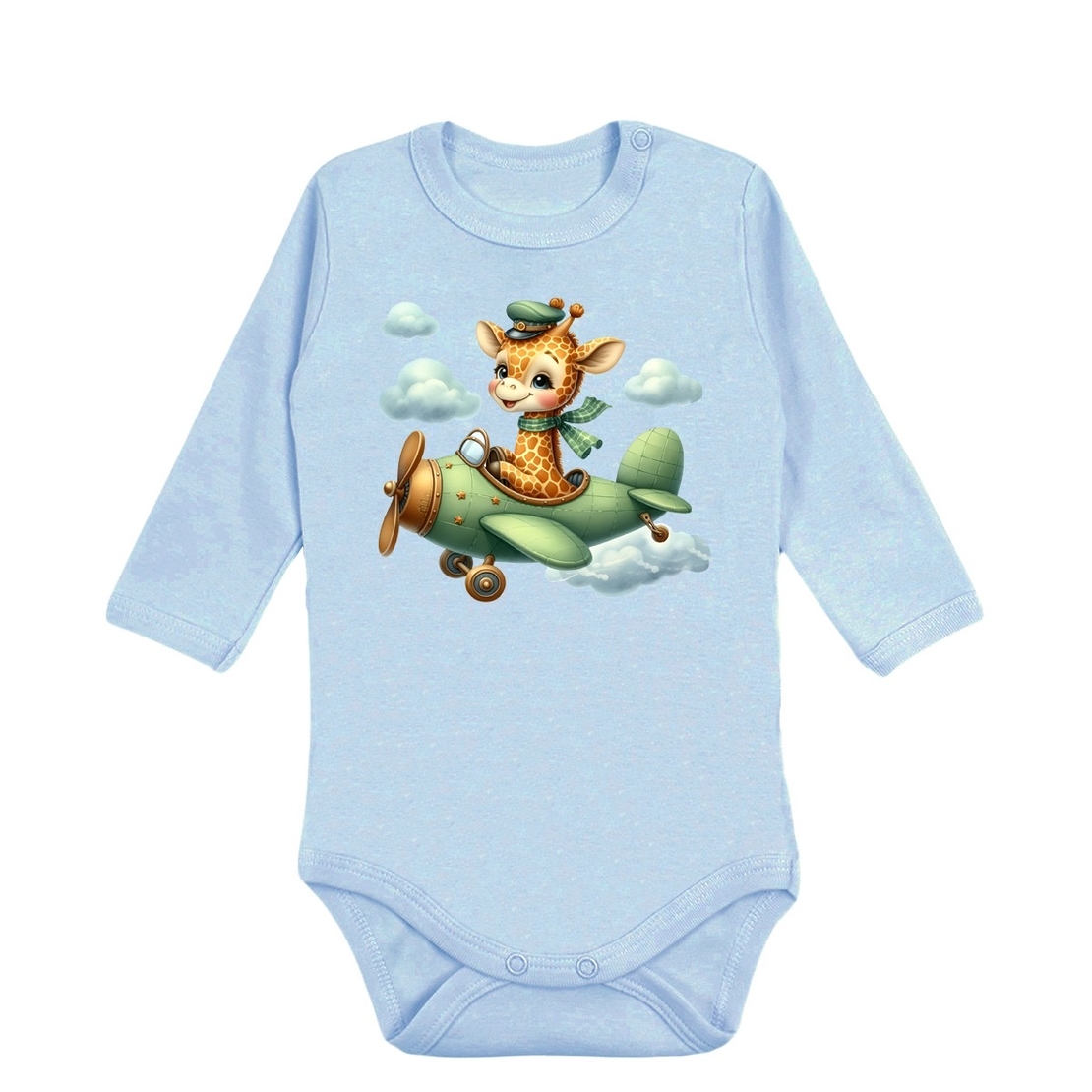 Боди с дълъг ръкав  – “Жирафче пилот”