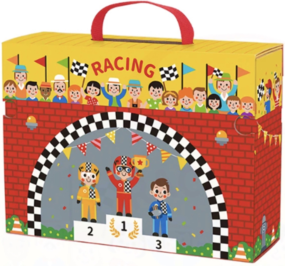 Дървена писта с колички в куфар – Racing Set