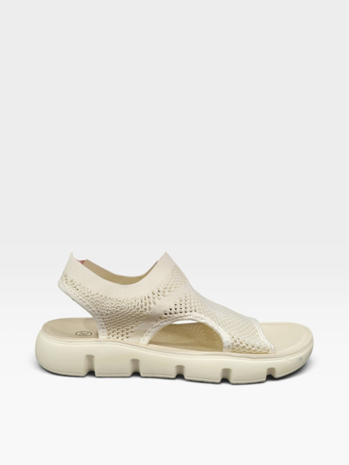 Дамски спортни сандали от плетена материя в бежово 906-4 light beige