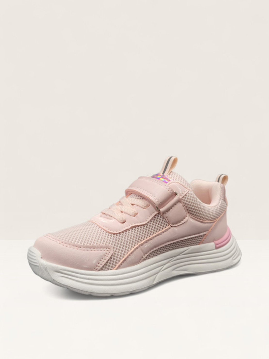 Детски маратонки с лепенка в розов цвят W585078 pink