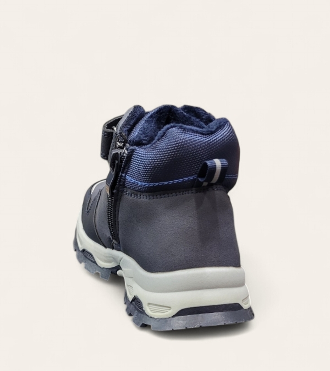 Детски боти за момче в син цвят с лепенка W585020 navy