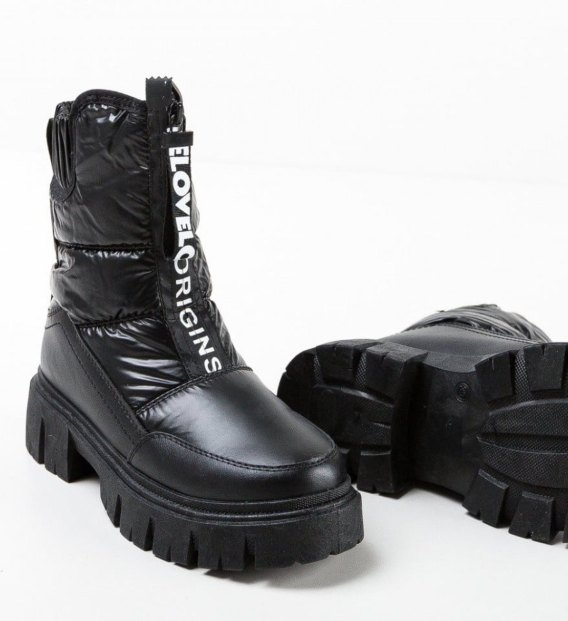 Дамски апрески с подметка с платформа в черен цвят модел: 164159 black