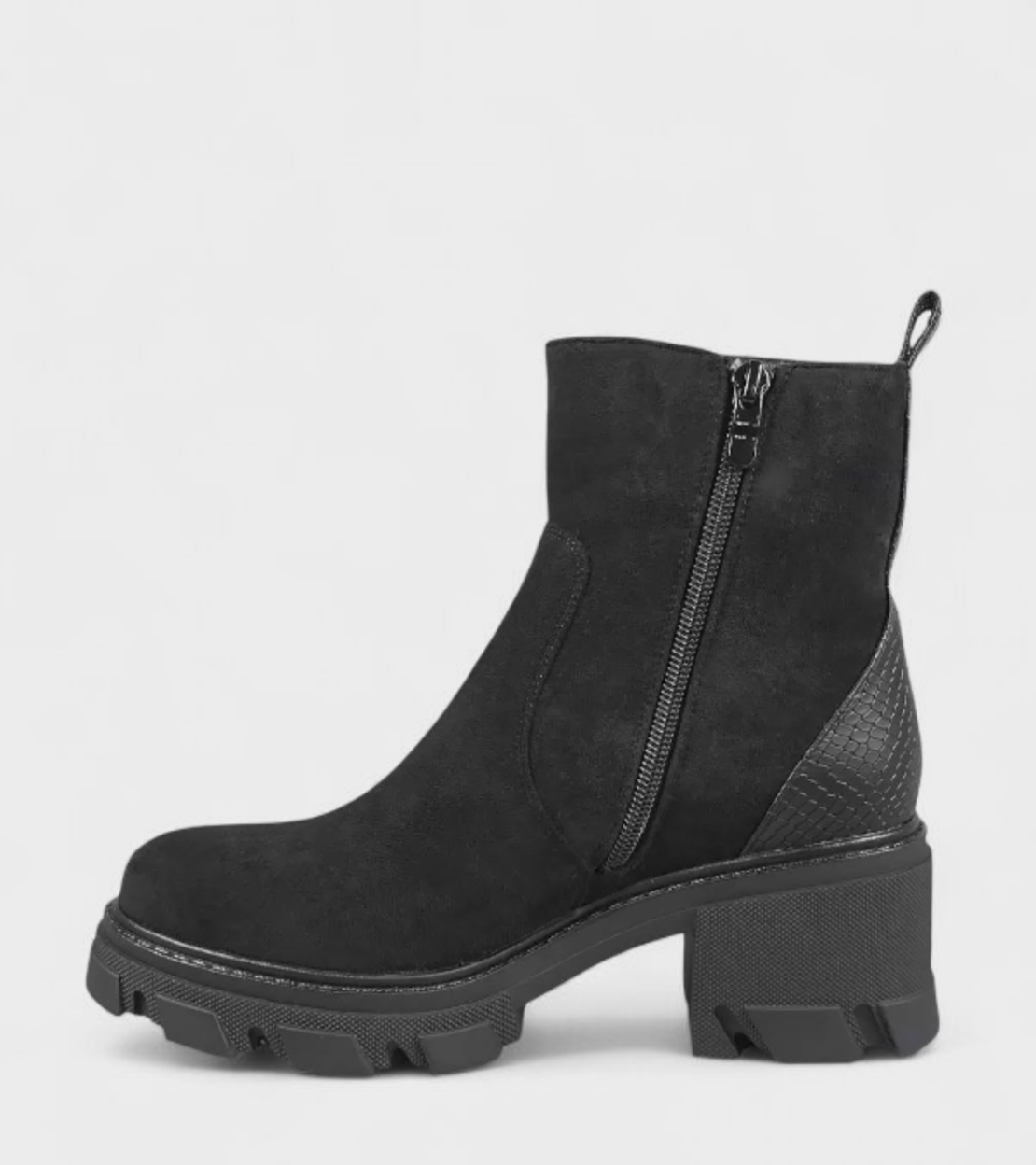 Модерни черни дамски боти с топъл хастар и грайферна подметка W851026 Black