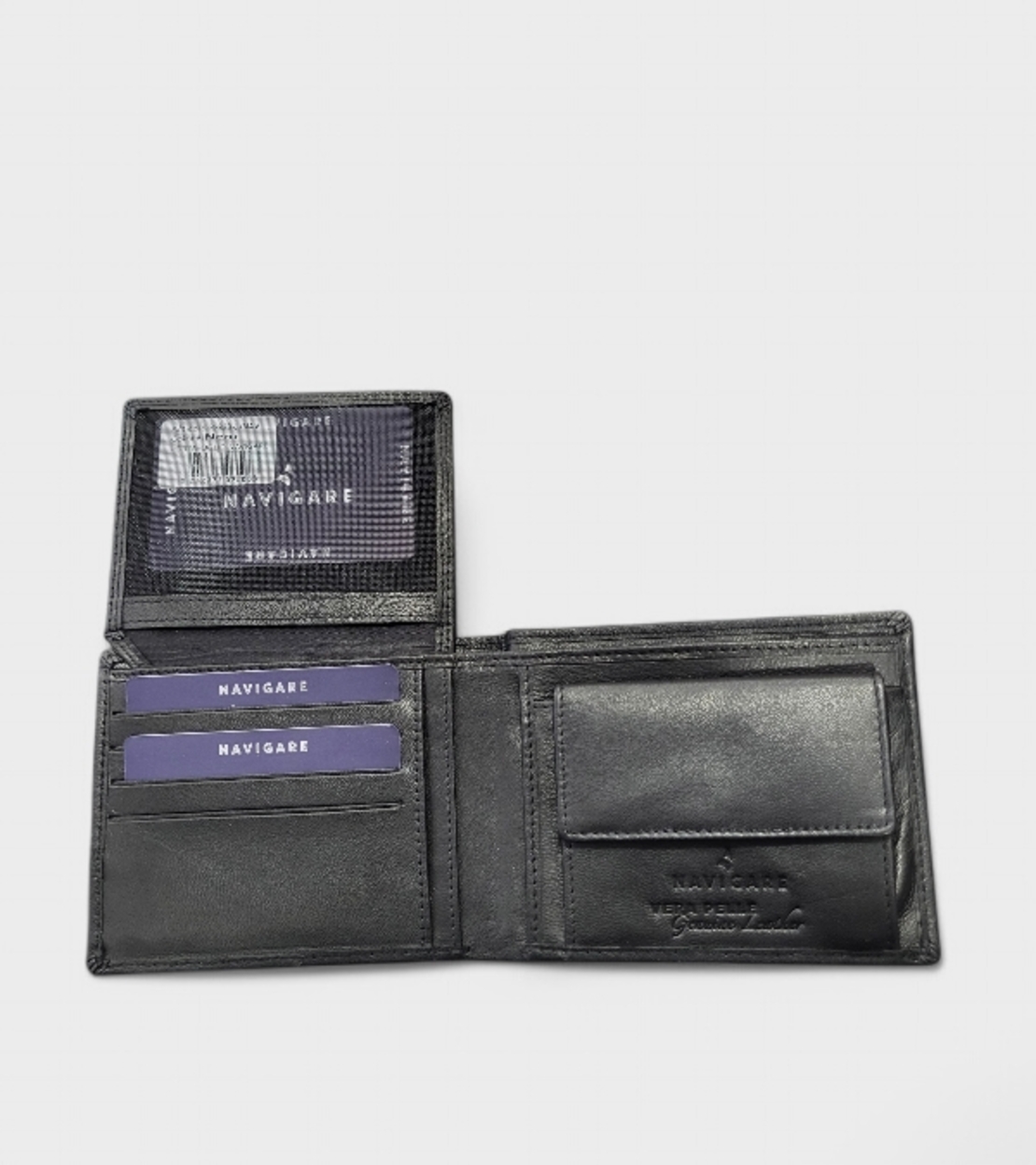 Мъжки портфейл портмоне от естествена кожа марка Navigare PF833-1 nero