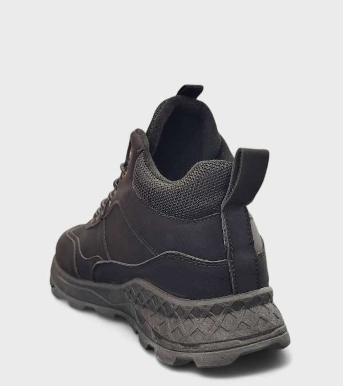 Спортни мъжки боти с връзки и цип в сив цвят M2425-1 Black