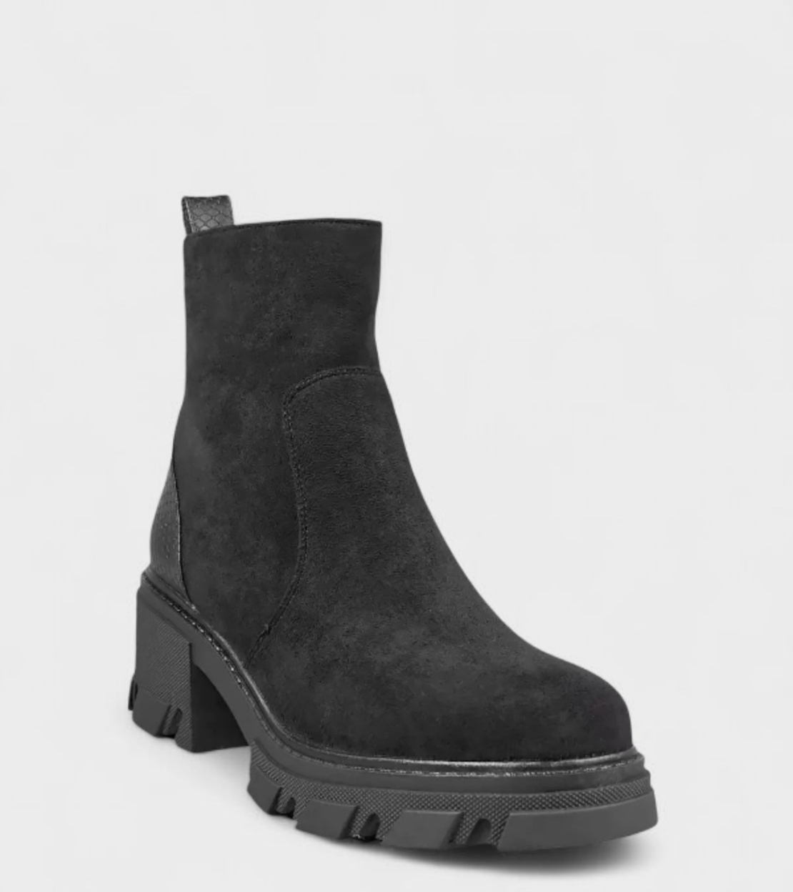 Модерни черни дамски боти с топъл хастар и грайферна подметка W851026 Black