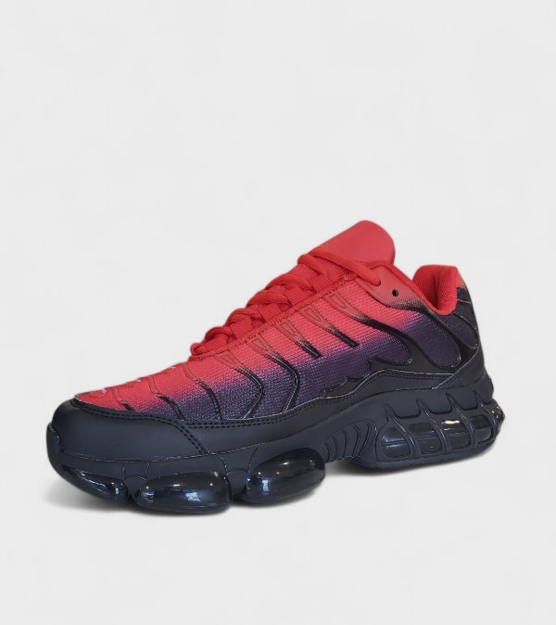 Мъжки маратонки в червено и черно, по дизайн на Nike – BL-7 Red