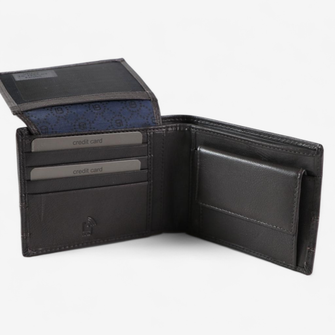 Mъжки портфейл в тъмно кафяв цвят от естествена кожа марка Biagiotti модел: LB7653-04