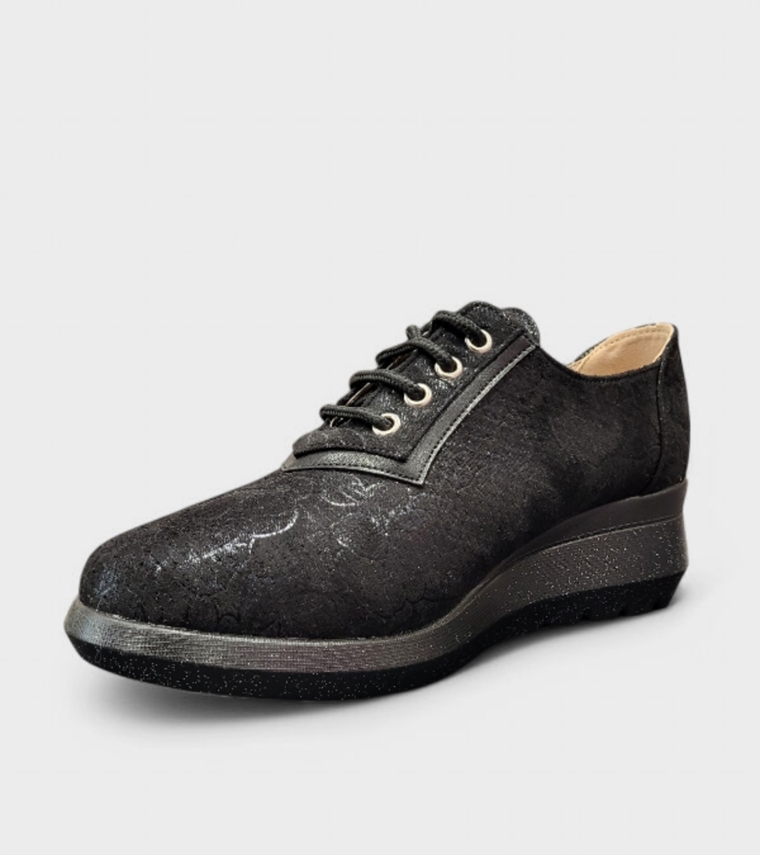Дамски ежедневни обувки на платформа А2388-1 black