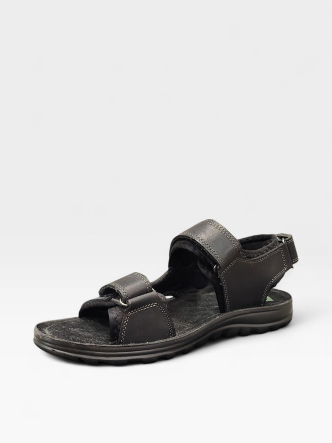 Мъжки кожени чехли в черно HM086-1 black