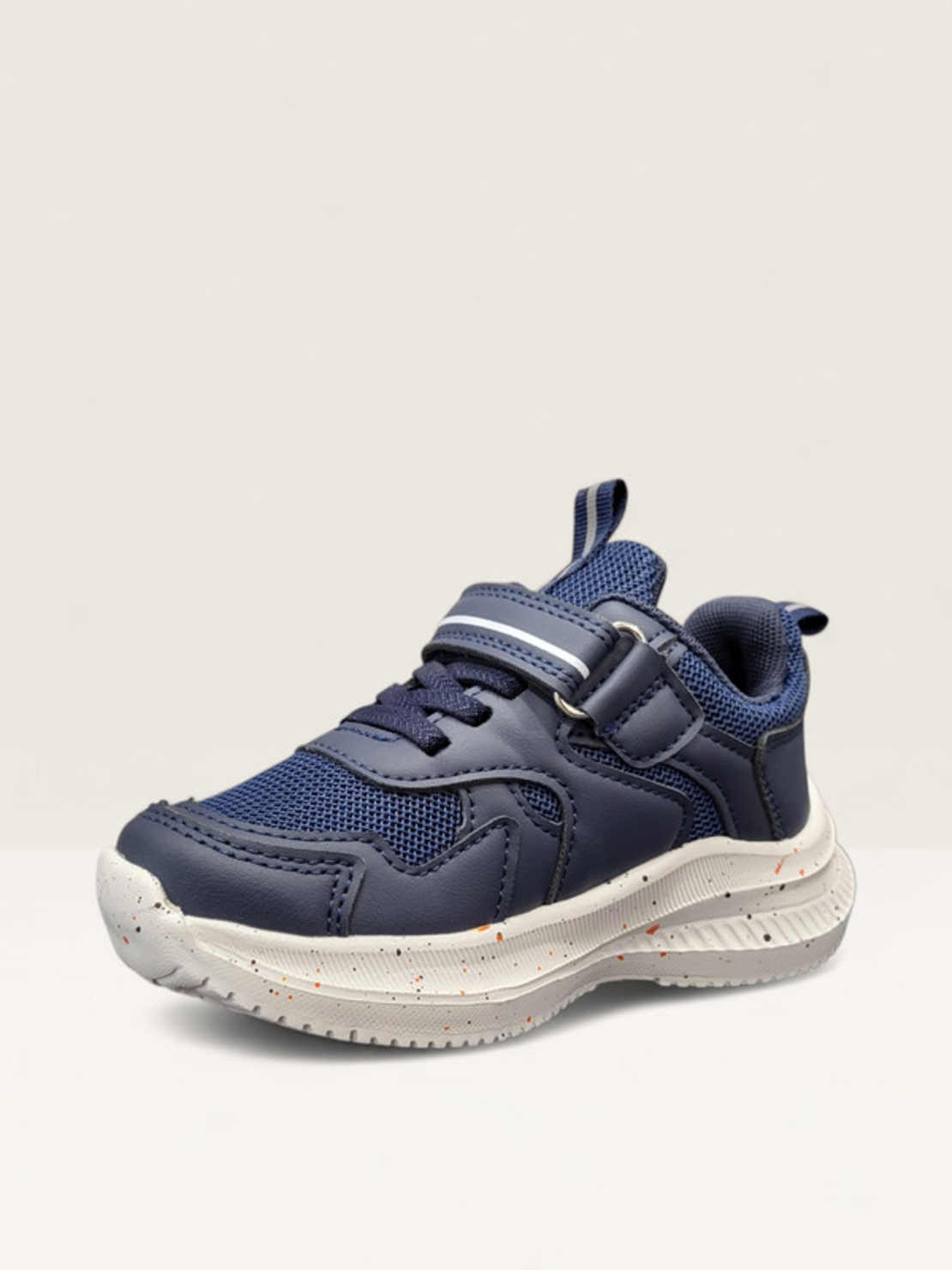 Детски маратонки с лепенка в тъмносин цвят W585080 navy