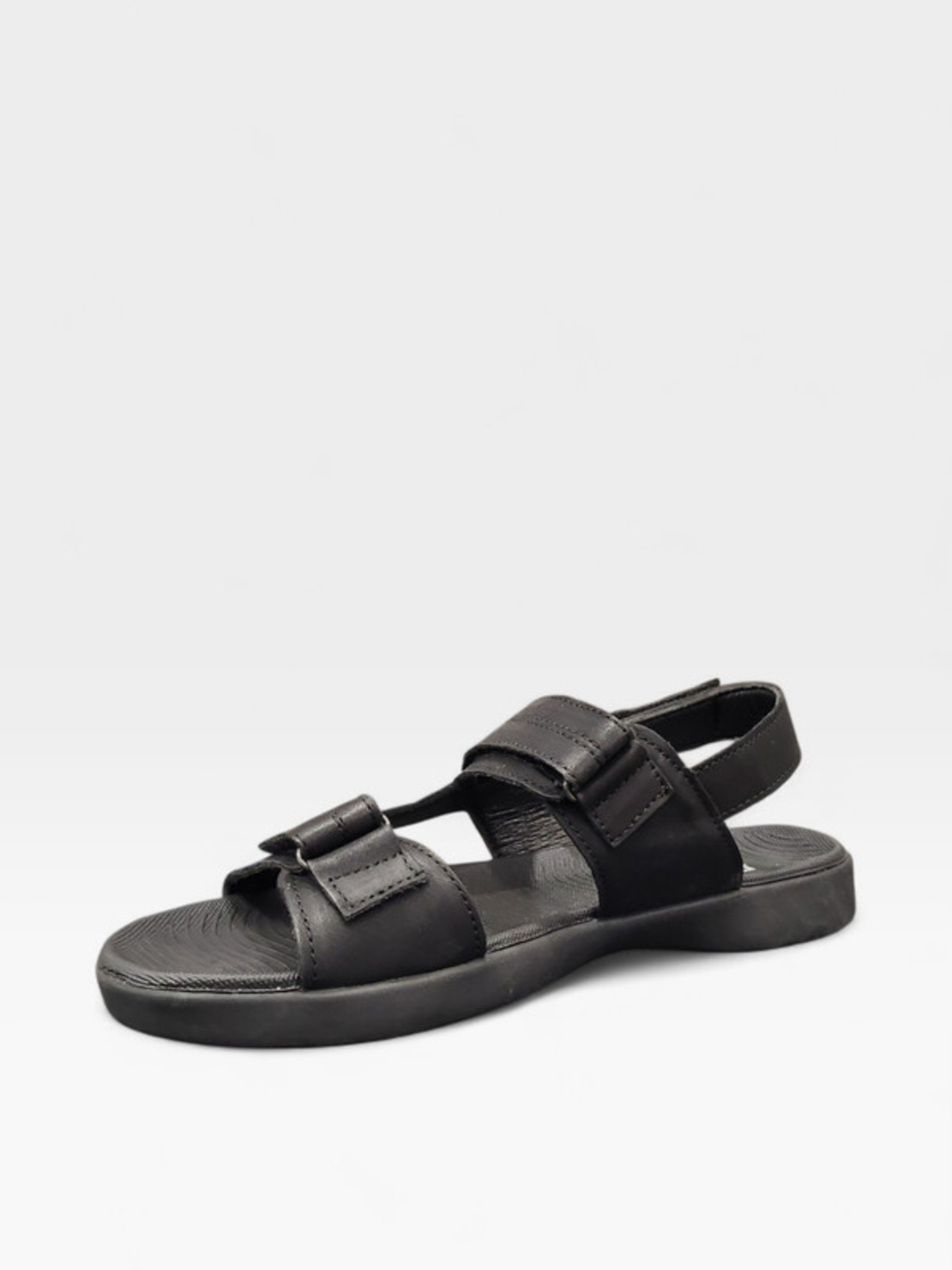 Мъжки кожени сандали в черно S526-1 black