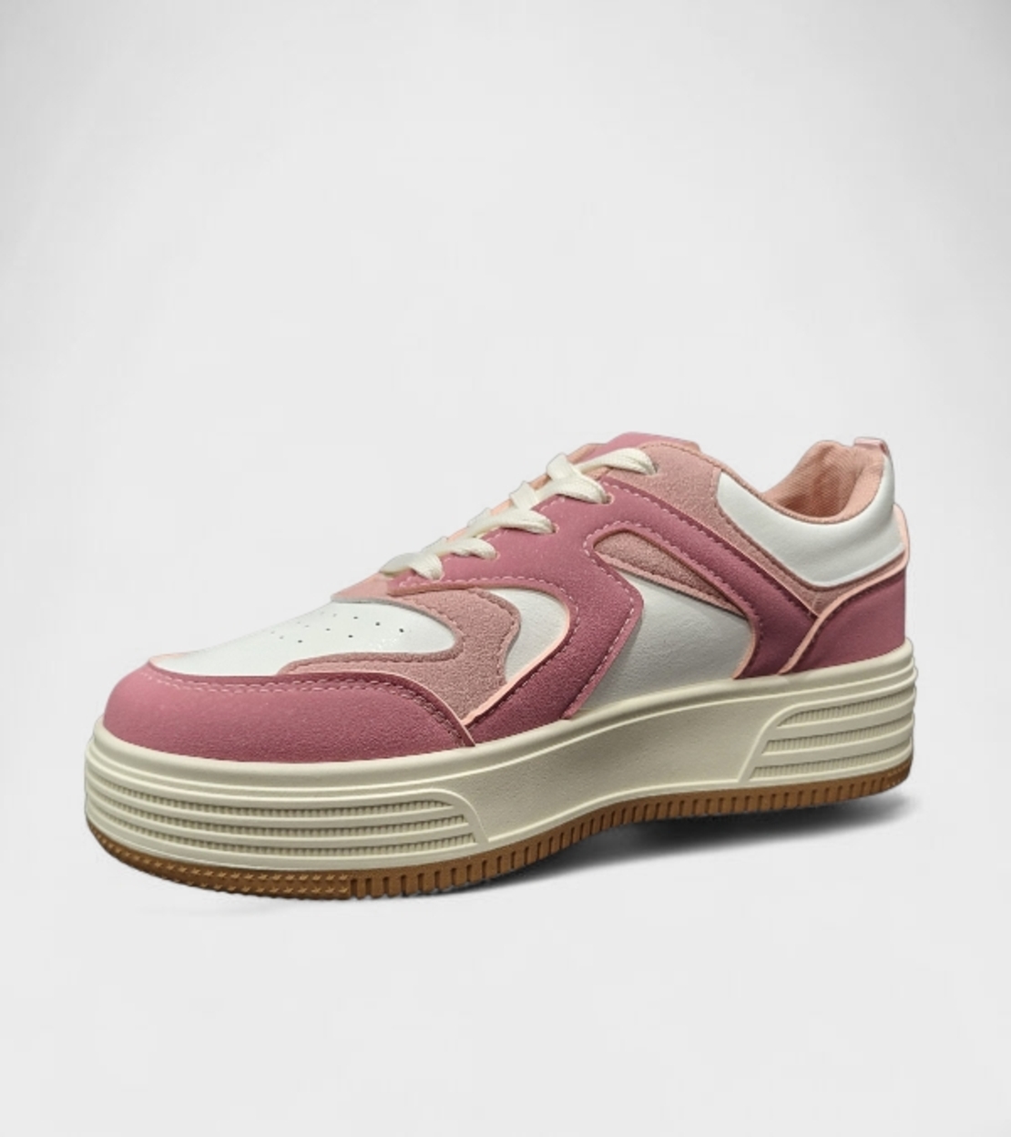 Дамски кецове с платформа в розово W586018 Pink