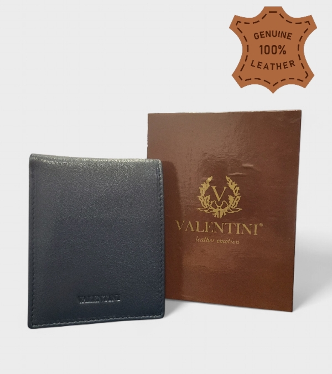 Мъжки портфейл от естствена кожа в син цвят марка Valentini модел: 306992 синьо