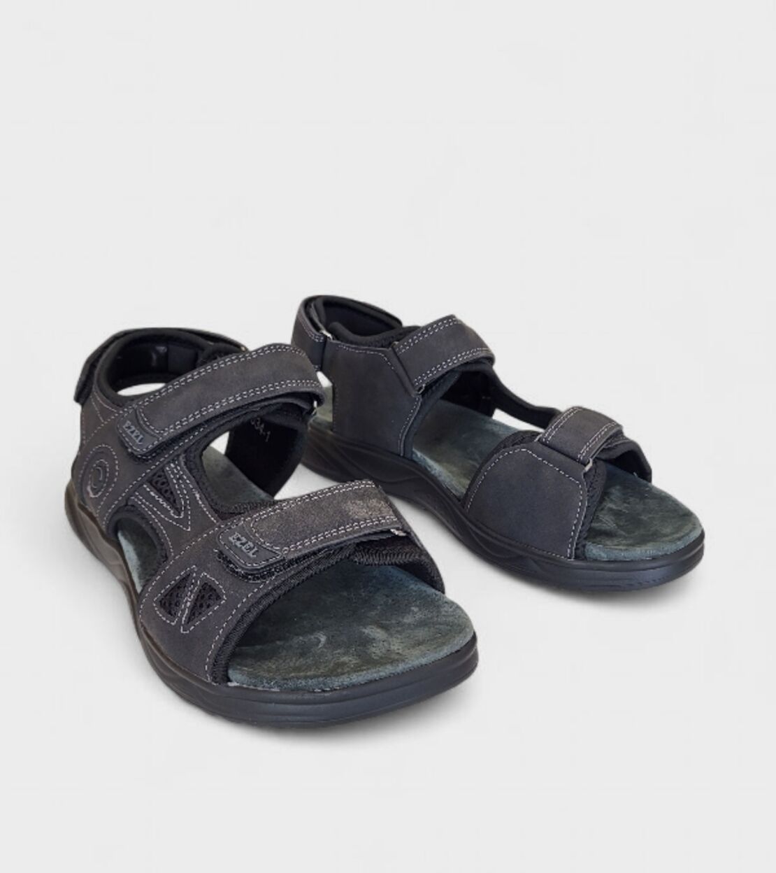 Мъжки сандали в черно с велкро лепенки 2634-1 black