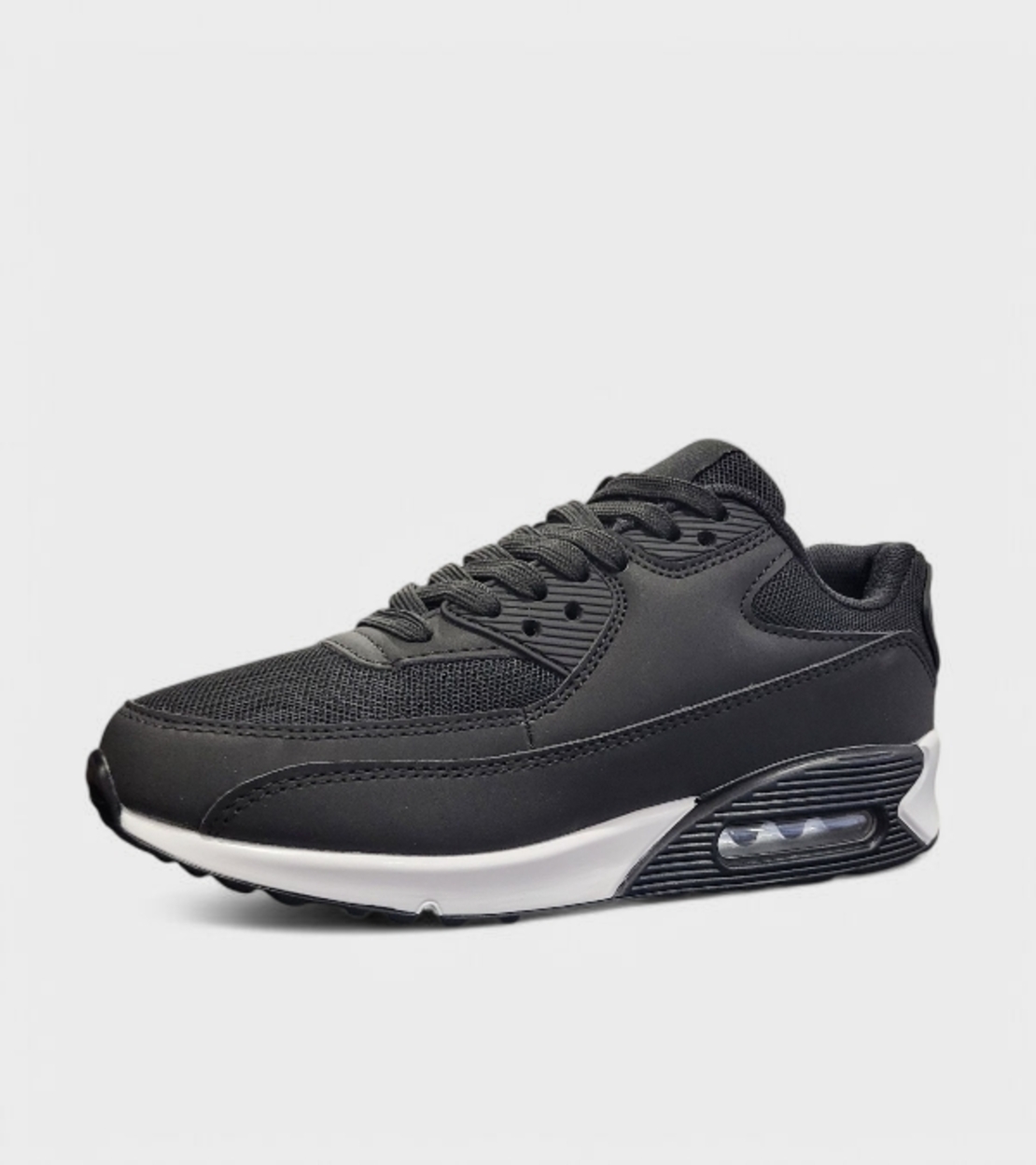 Унисекс модел маратонки с камера подходящи за спорт и ежедневие D9139-3 black/white