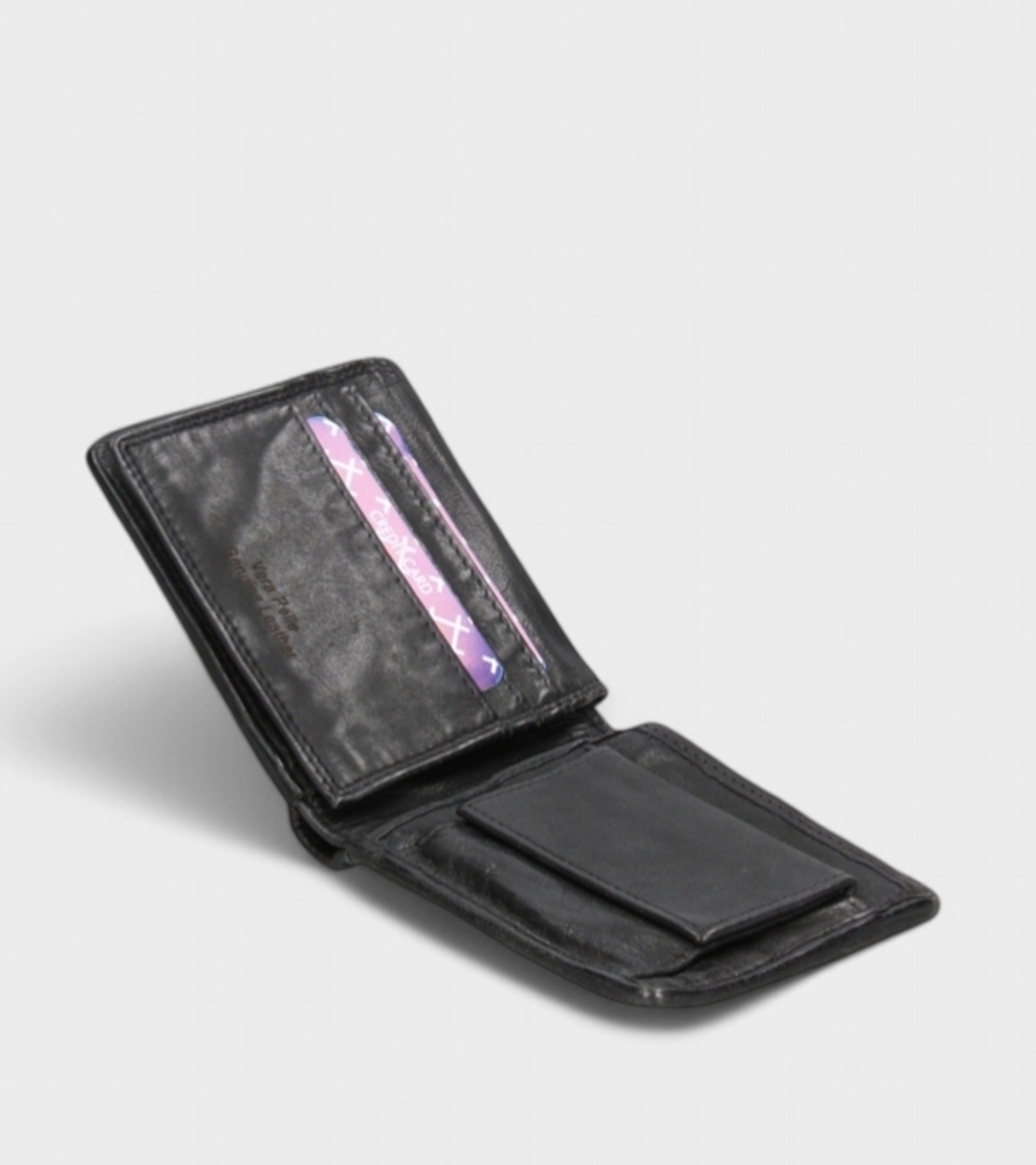 Mтжки портфейл от естествена кожа с винтидж ефект IN-1054 NERO