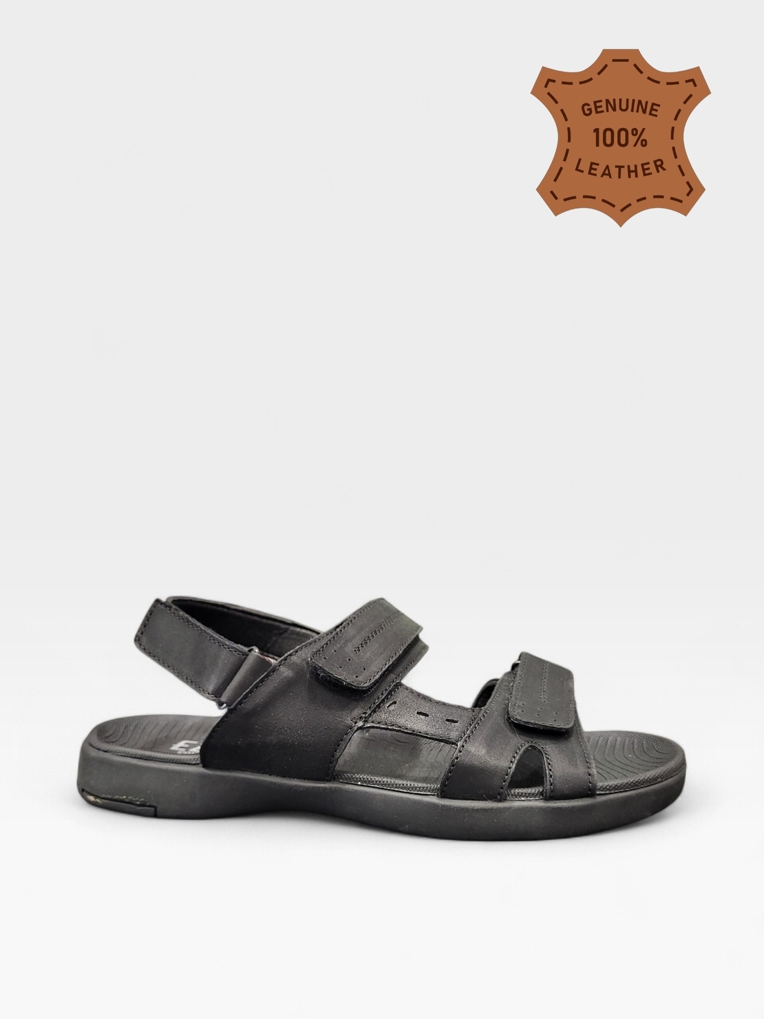 Мъжки кожени сандали в черно S526-1 black