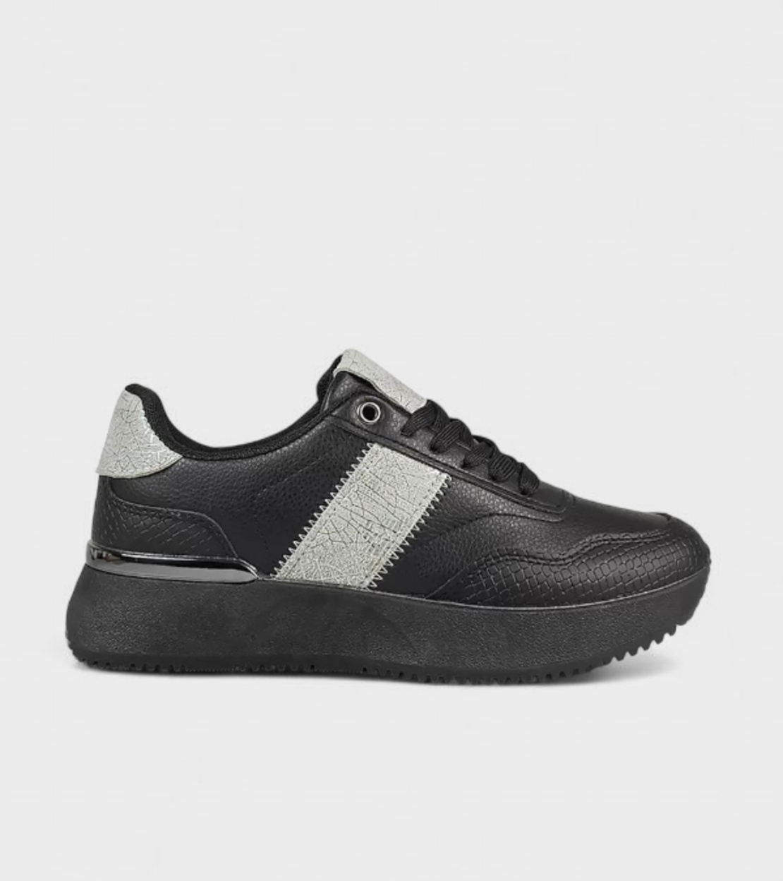 Дамски спортни обувки на платформа W014251 black