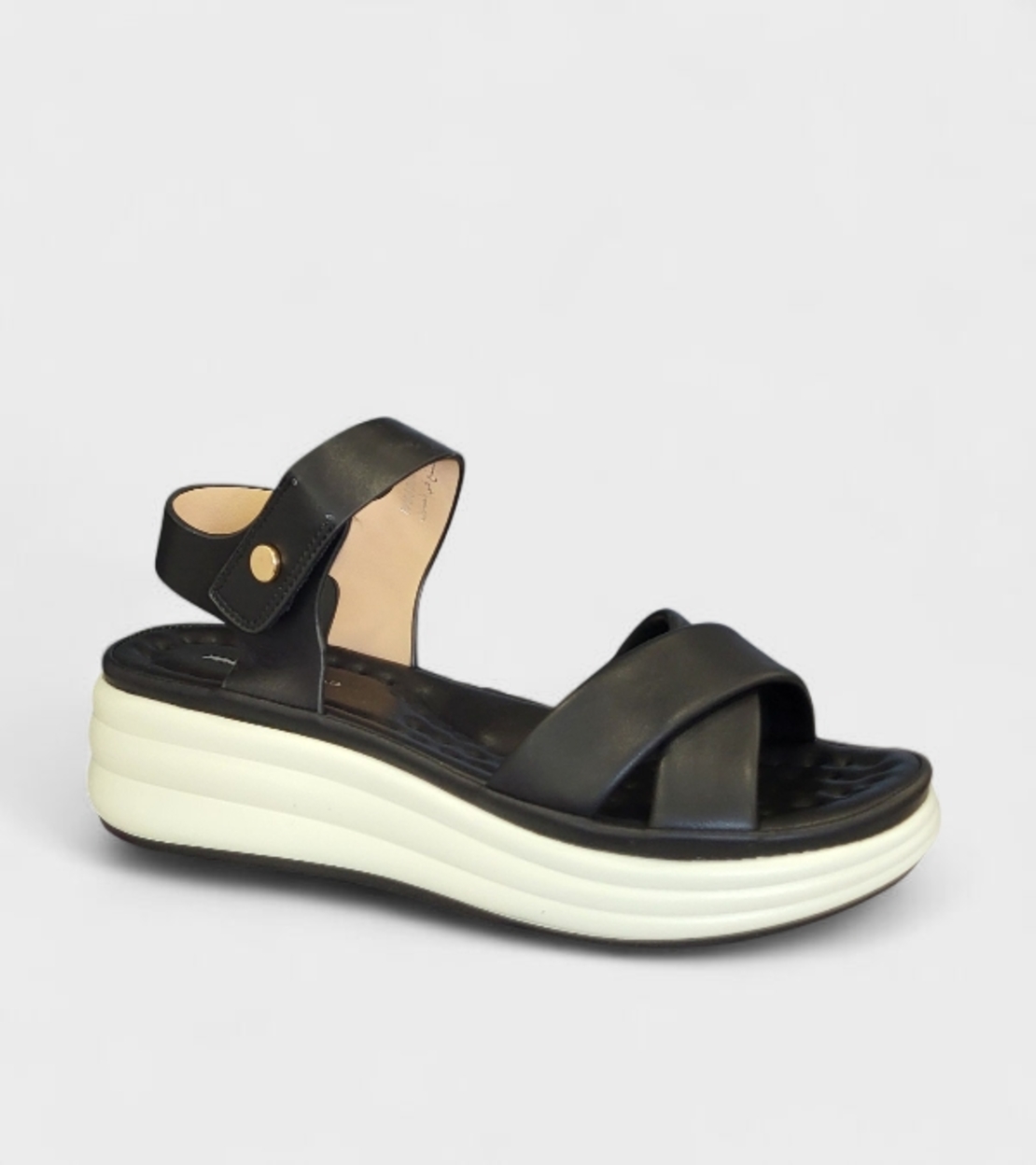 Дамски сандали на платформа черни W060041 black
