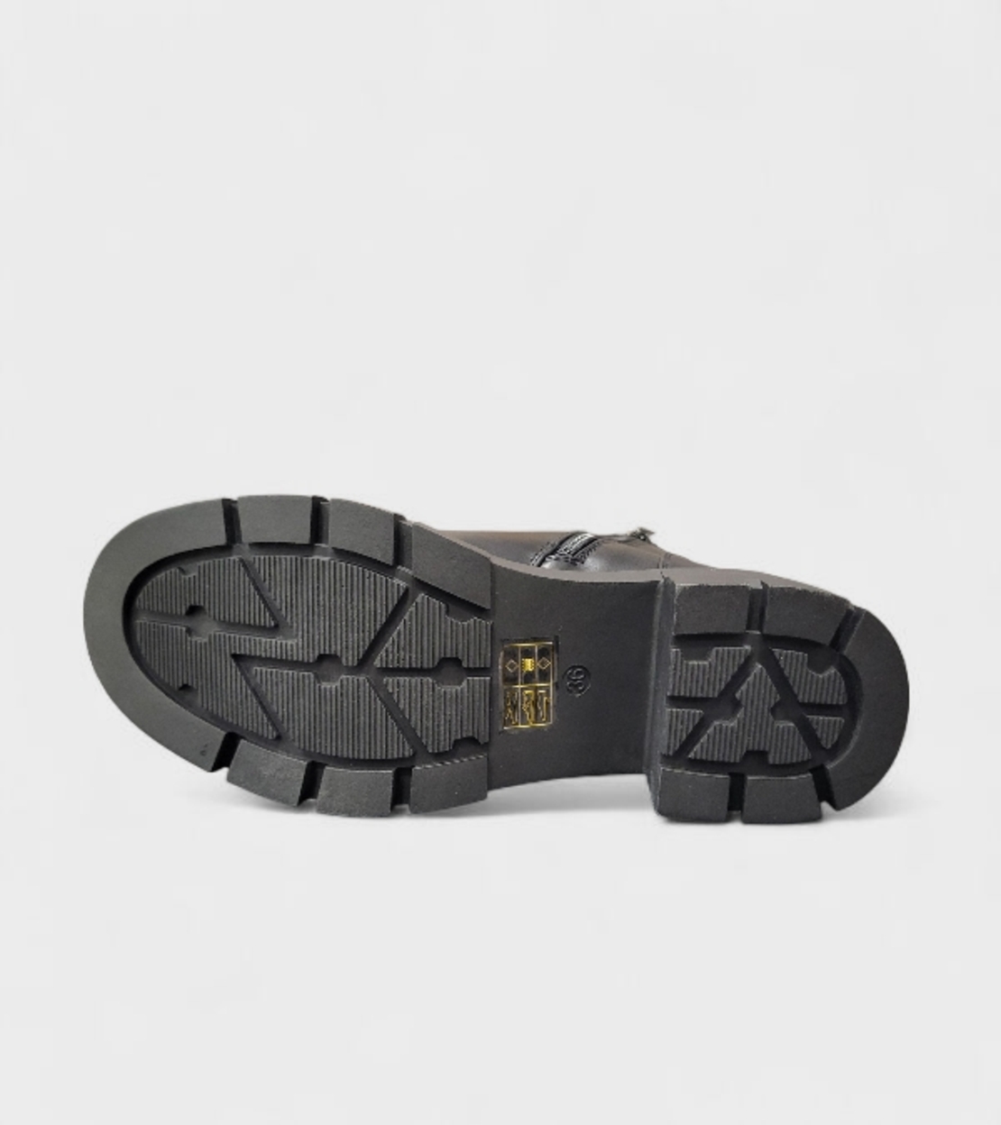 Дамски боти с връзки и цип в черно B4170-1 black